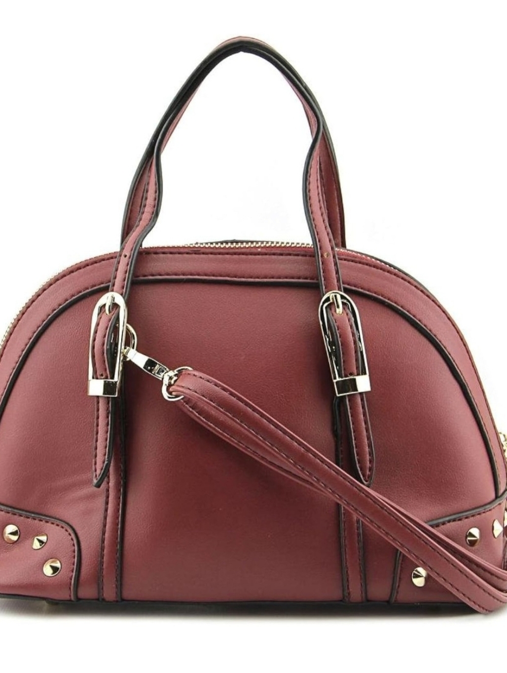 NEW MG Collection Irina Mini Studded Satchel Shoulder Bag